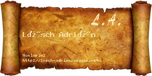 Lösch Adrián névjegykártya